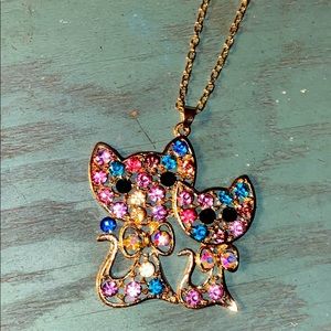 Betsey Johnson Kitty Necklace 😽